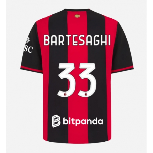 AC Milan Davide Bartesaghi #33 Maglia Gara Casa Repliche 2026-27 Maniche Corte AC Milan Davide Bartesaghi #33 Maglia Gara Casa Repliche 2026-27 Maniche Corte